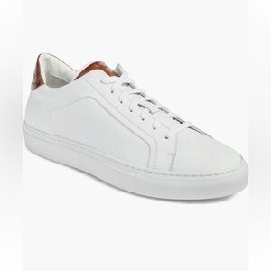 TO BOOT NEW YORK Carlin Sneaker / White/Tan Leather / Mens Size: 8 1/2